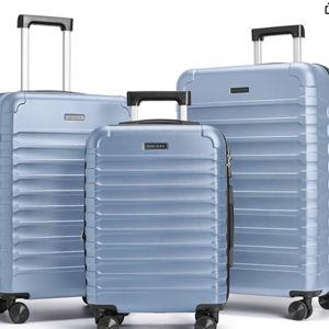 3 Piece Luggage Set, Light Blue