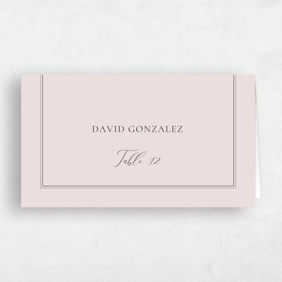 Blush, Pink Wedding Place Card - Novela