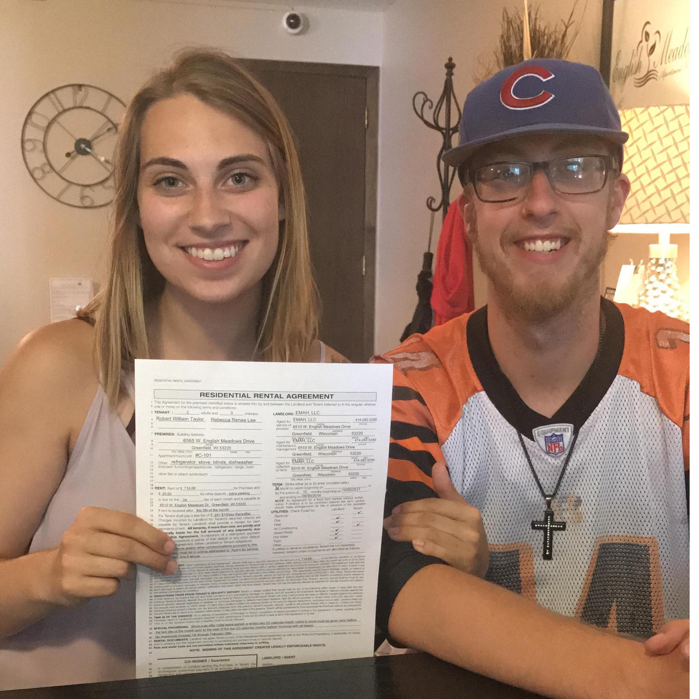 Our first lease together