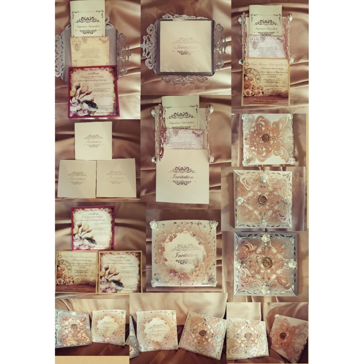 Your invitations were hand made from scratch by Taryn and George, with the help of Natasha and Wesley❤️