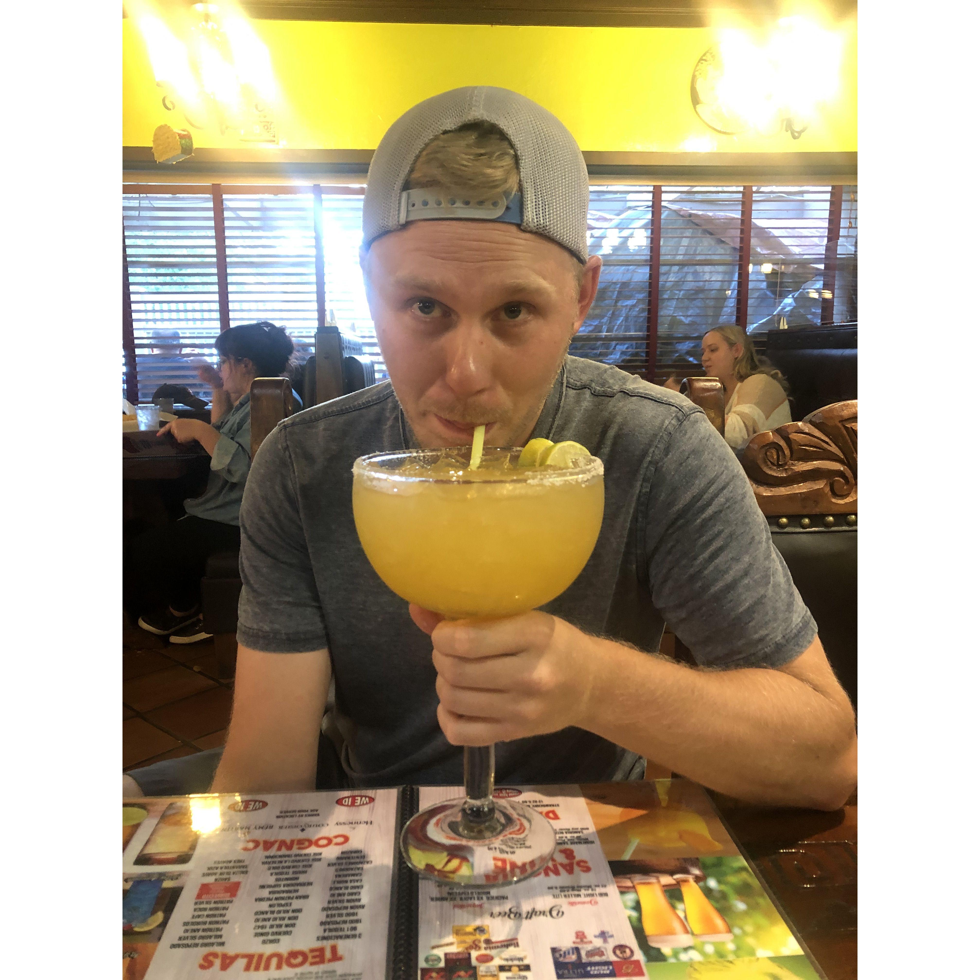 Drinks at our FAV Mexican Restraunt