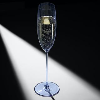 Quinn Optic Flute Glass, Set of 2