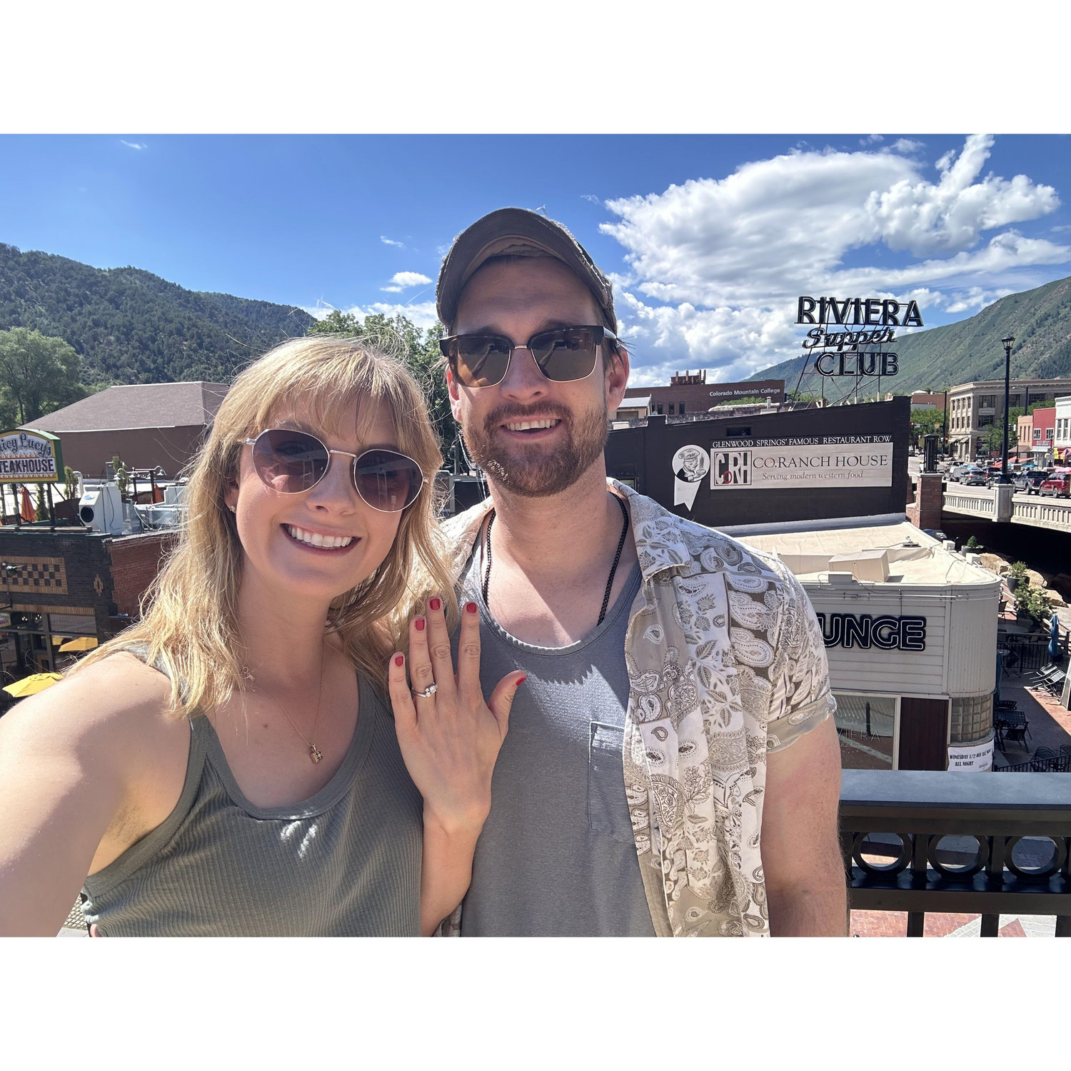 Andrew proposed (for real this time) at Riveria Supper Club in our favorite mountain town, Glenwood Springs after a series of Ring-Pop-posals while we were waiting for the ring.