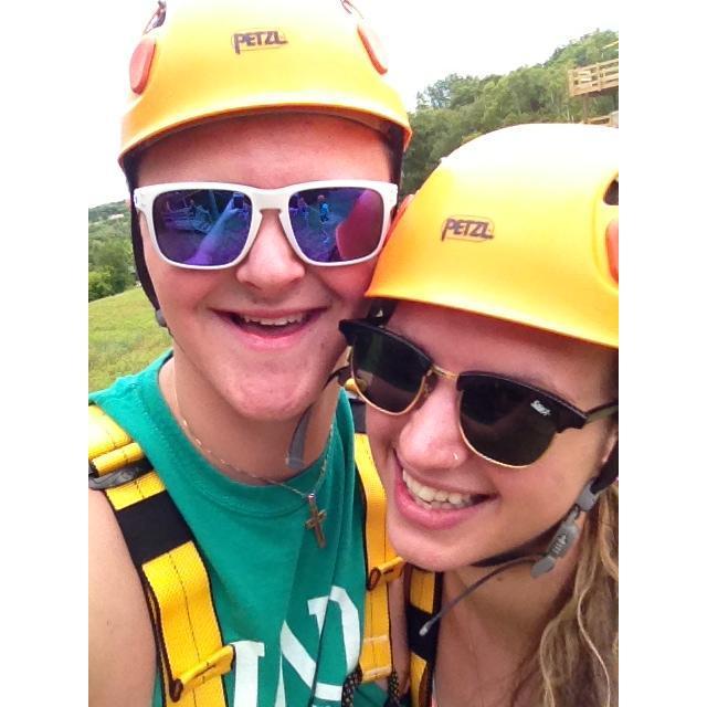 Zip-lining in Wisconsin.