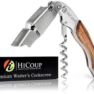 Professional Wine Opener by HiCoup – Natural Rosewood All-in-one Waiters Corkscrew, Bottle Opener and Foil Cutter, the Favoured Choice of Sommeliers, Waiters and Bartenders Around the World