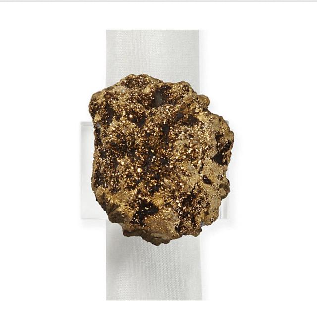Aura Geode Napkin Ring - Set of 4