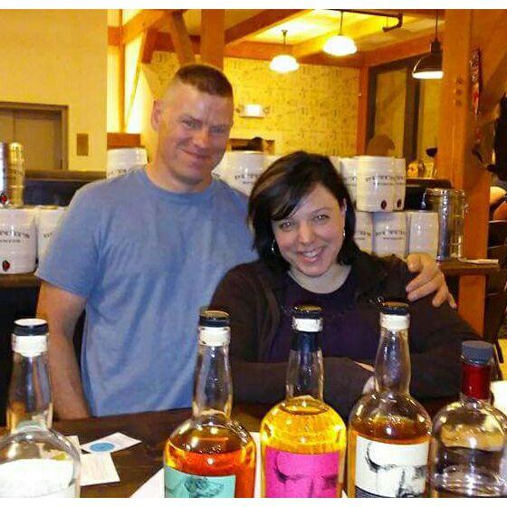 When we were first dating....picture taken at a now defunct distillery.