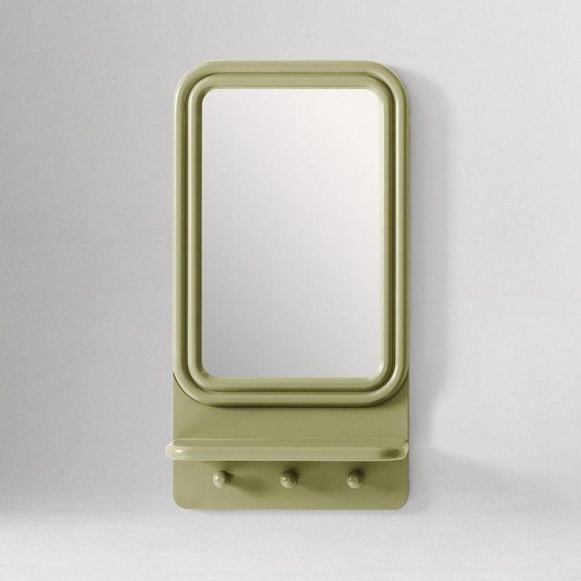 Emma Chamberlain Lacquer Entryway Mirror, Avocado