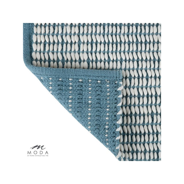 20"x30" Sedona Bath Mat Blue - Moda at Home