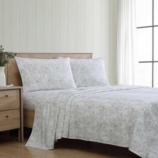 Hawley Floral Cotton Percale 4-Piece Sheet Set