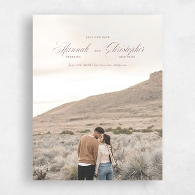 Clay Brown Wedding Save the Date - Jade Photo