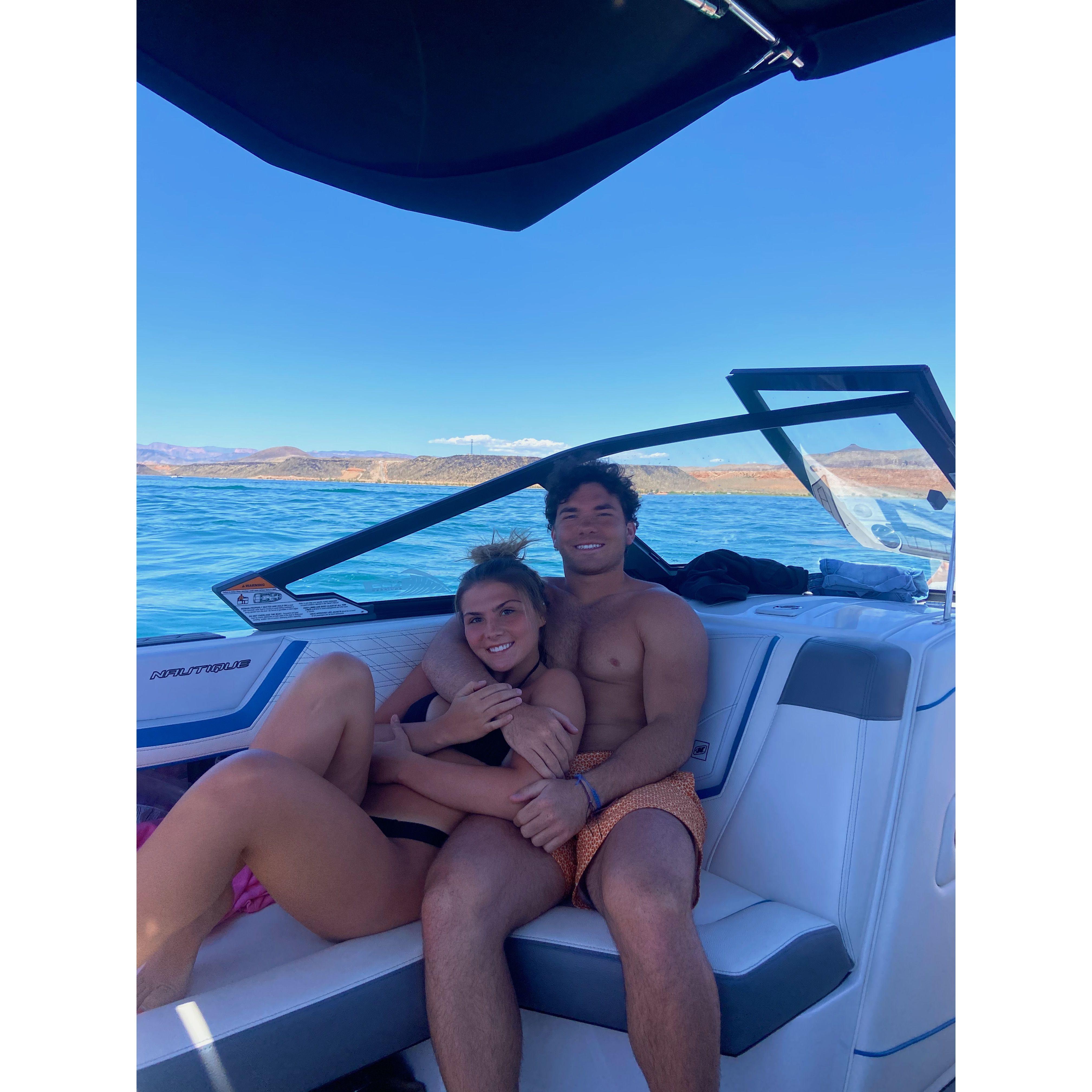 Kenzi's first time out on the boat 2021