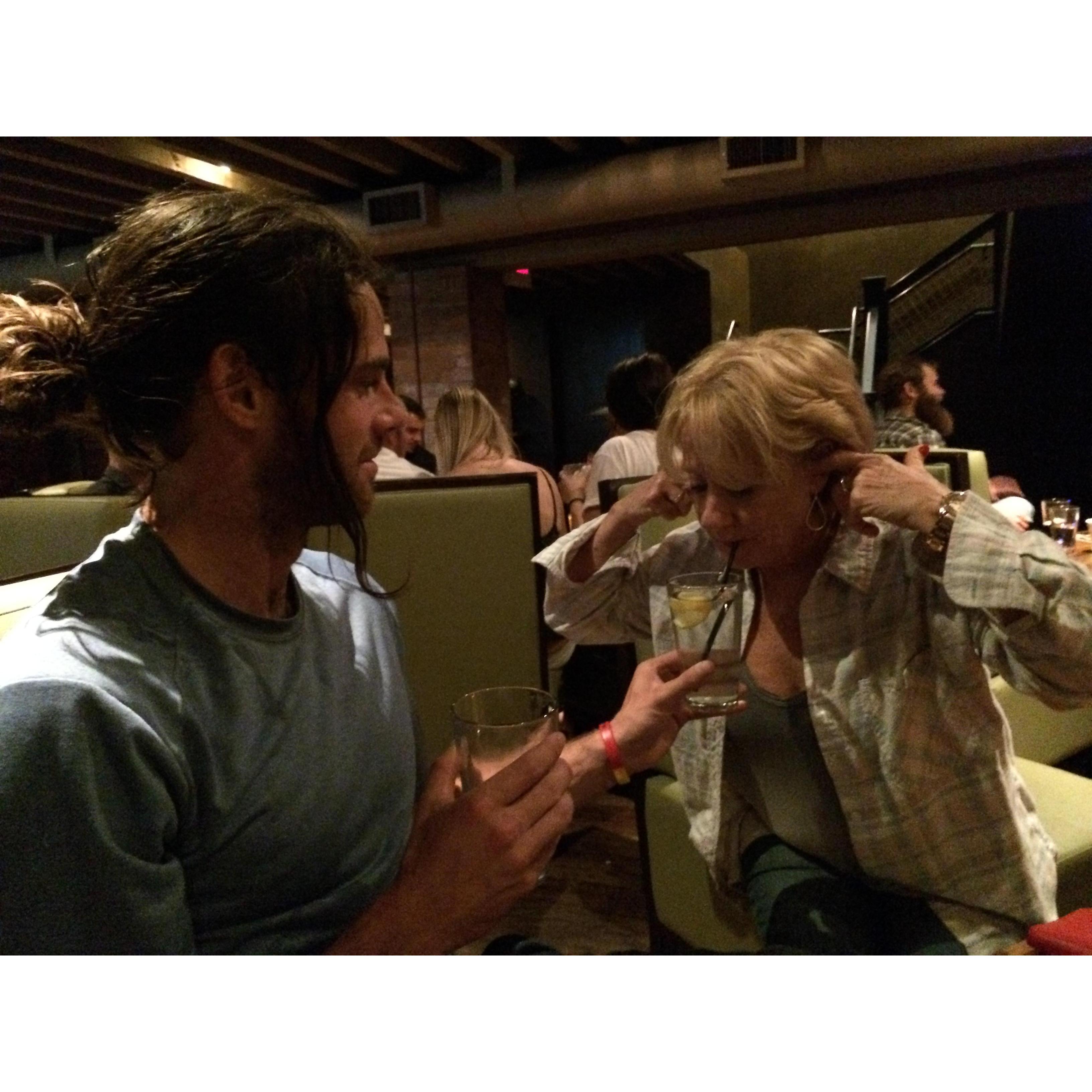 2014 - Dave met us out before I moved back to NYC in 2014.  Immediately Patty made him help her to get rid of hiccoughs.