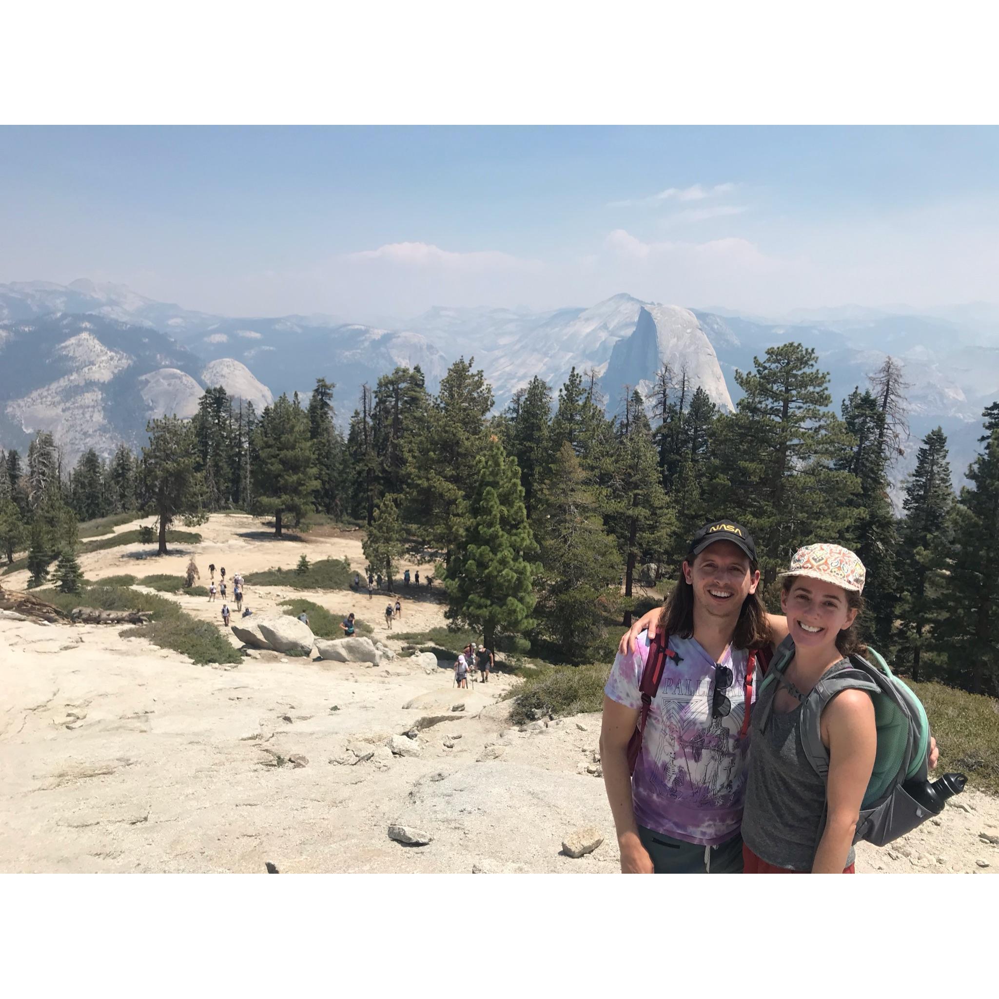 Yosemite, with Half Dome in the background.