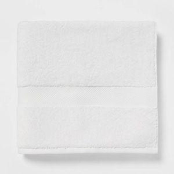 Performance Plus Bath Towel White - Threshold™: Heavyweight Cotton, Fade-Resistant, OEKO-TEX Certified