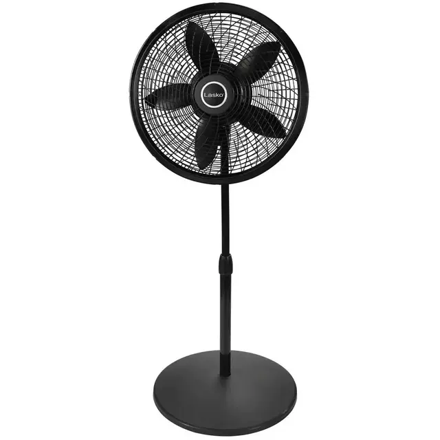 Cyclone Adjustable-Height 18 in. 3 Speed Black Oscillating Pedestal Fan