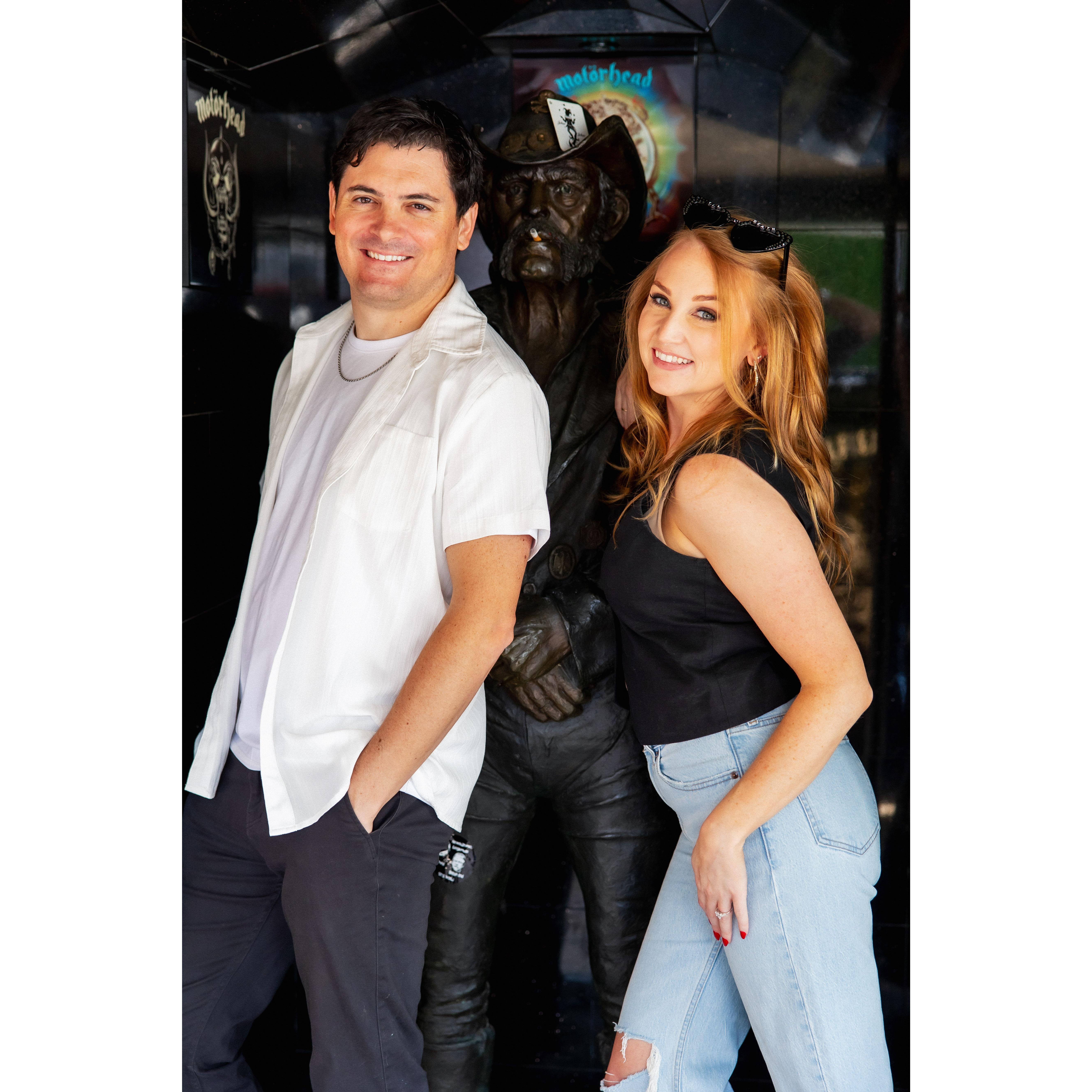 Engagement pictures at the Rainbow Bar in Hollywood!