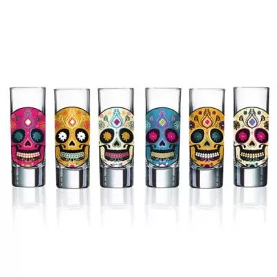 Luminarc Sugar Skull Shot Glasses (Set of 6)