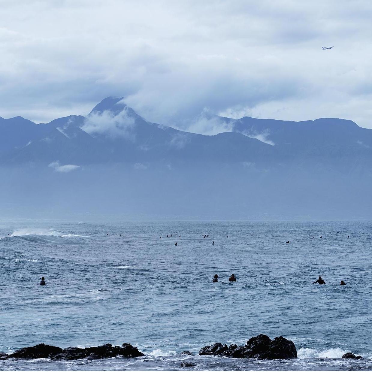 Ho'okipa beach is a famous surf spot.