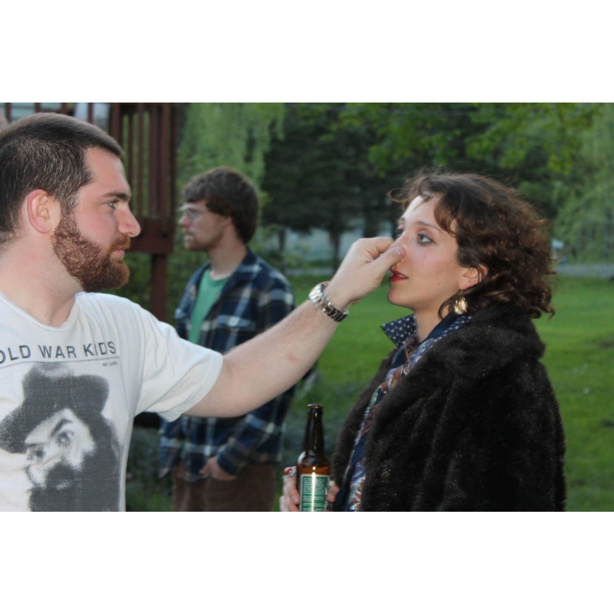 Blossoming romance.