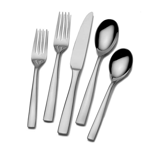 Mikasa Delano Satin 20-Piece Stainless Steel Flatware Set, Service for 4
