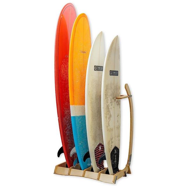 StoreYourBoard Freestanding Surfboard Rack, Indoor Display Stand Shortboard and Longboard Organizer, Holds 150 lbs