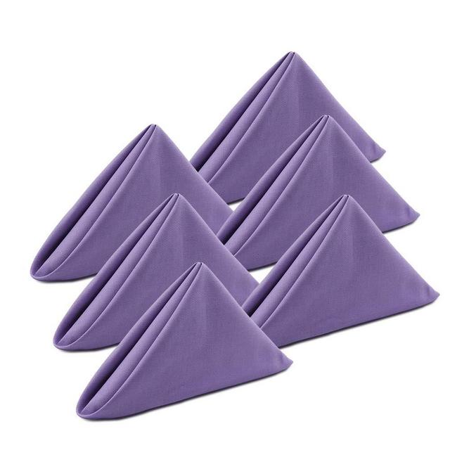 KOFFOTA Cloth Napkins for Dinner Set of 6. Table Decorations for Spring,Easter.Washable,Thick and Durable.Everyday Family Use, Party Table Setting, Restaurants.18x18(Lavender)