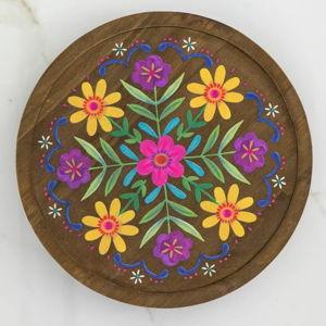 Clip On Sofa Tray Table - Folk Flower