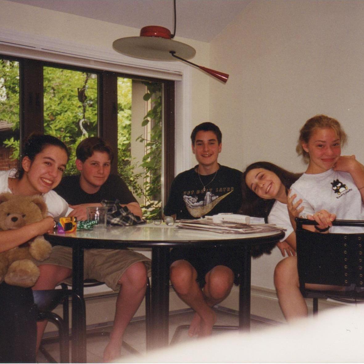 Little 6th grade babies at Josh's kitchen table