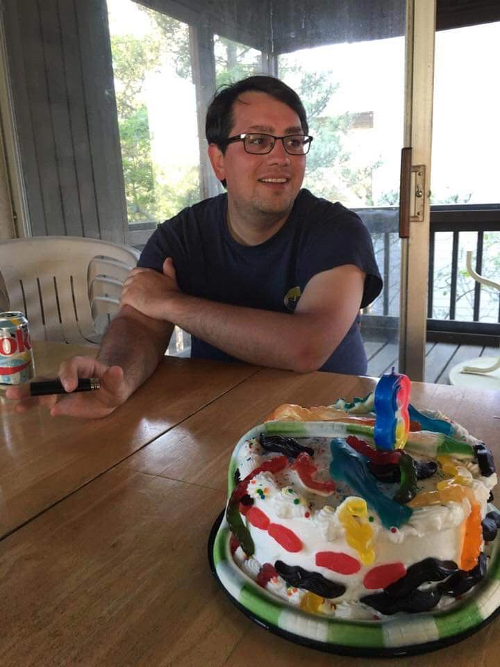Handsome celebrating his birthday at the best place on earth.
