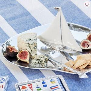 Silver Sailboat Platter