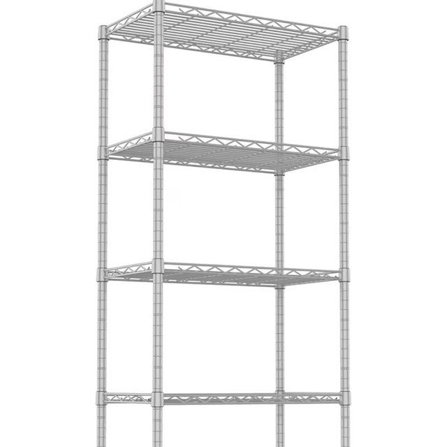 REGILLER 5-Wire Shelving Metal Storage Rack Adjustable Shelves,Standing Storage Shelf Units for Laundry Bathroom Kitchen Pantry Closet(Silver,11.8" D x 21.2" W x 53.5" H)