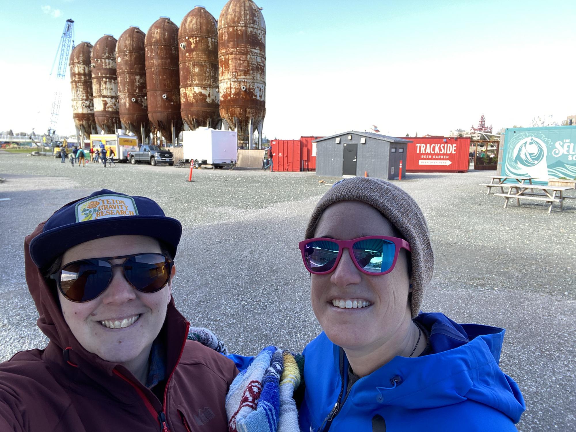 Hangin’ at Kulshan Trackside, site for our Bellingham Welcome Event. Food trucks…and ice cream…on site. And there is a large open grass/dirt area that has cornhole and other games.