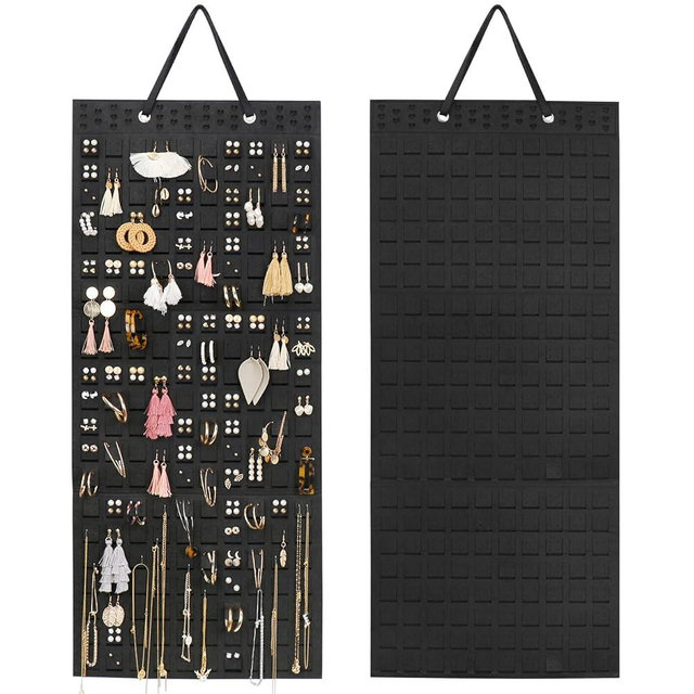 Resovo Extra Large Earring Organizer - Wall Mount Earring Holder for Up to 420 Pairs, Hanging Jewelry Organizer for Women & Girls