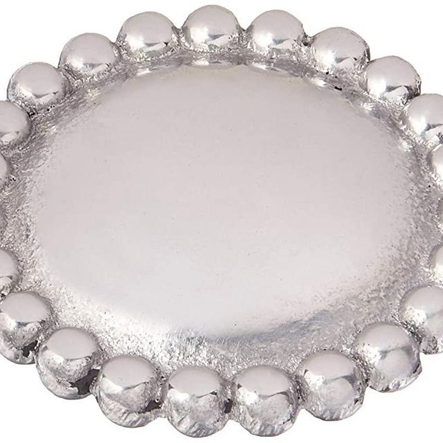 MARIPOSA Round Pearl Napkin Weight, Silver