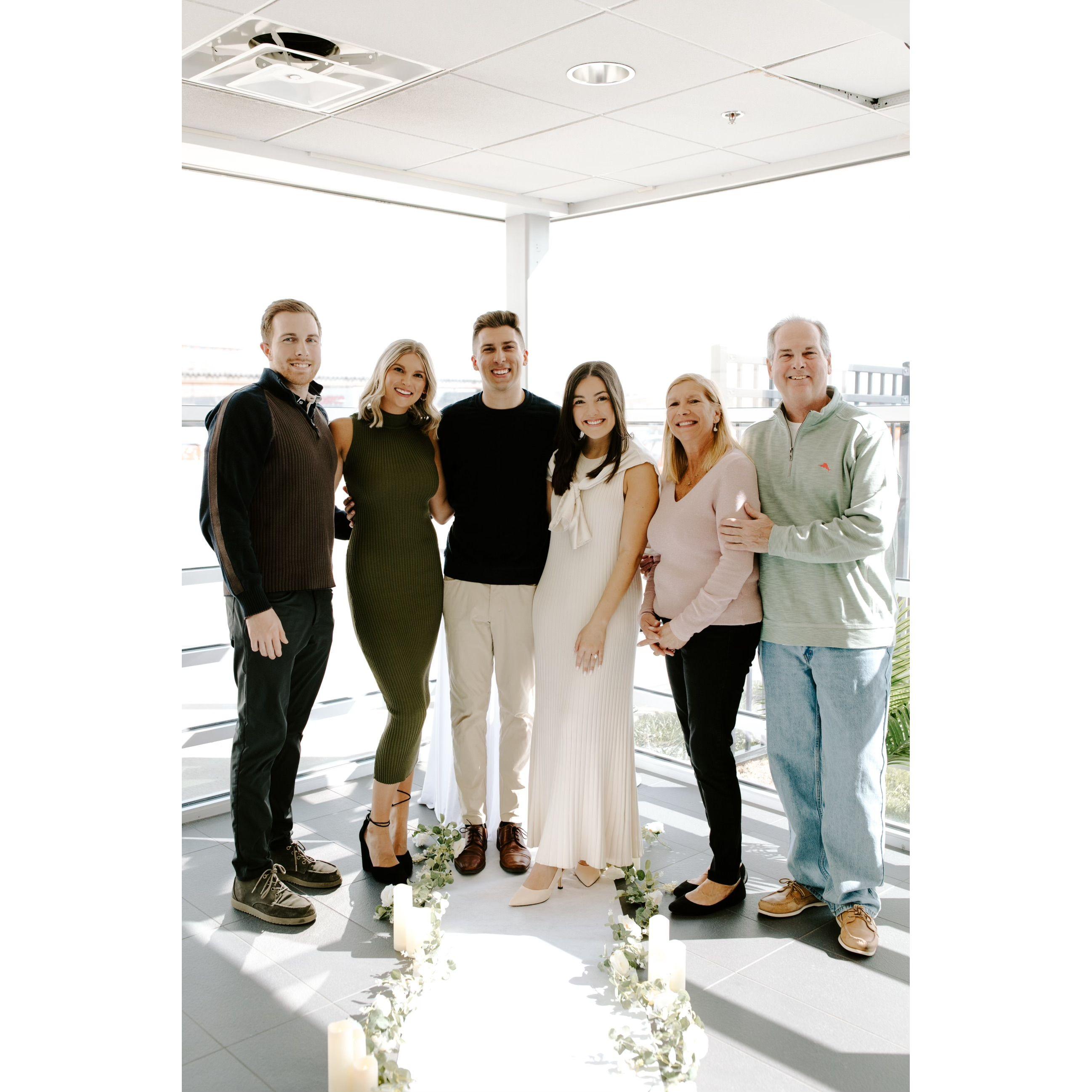 Celebrating our engagement with Jimmy's family