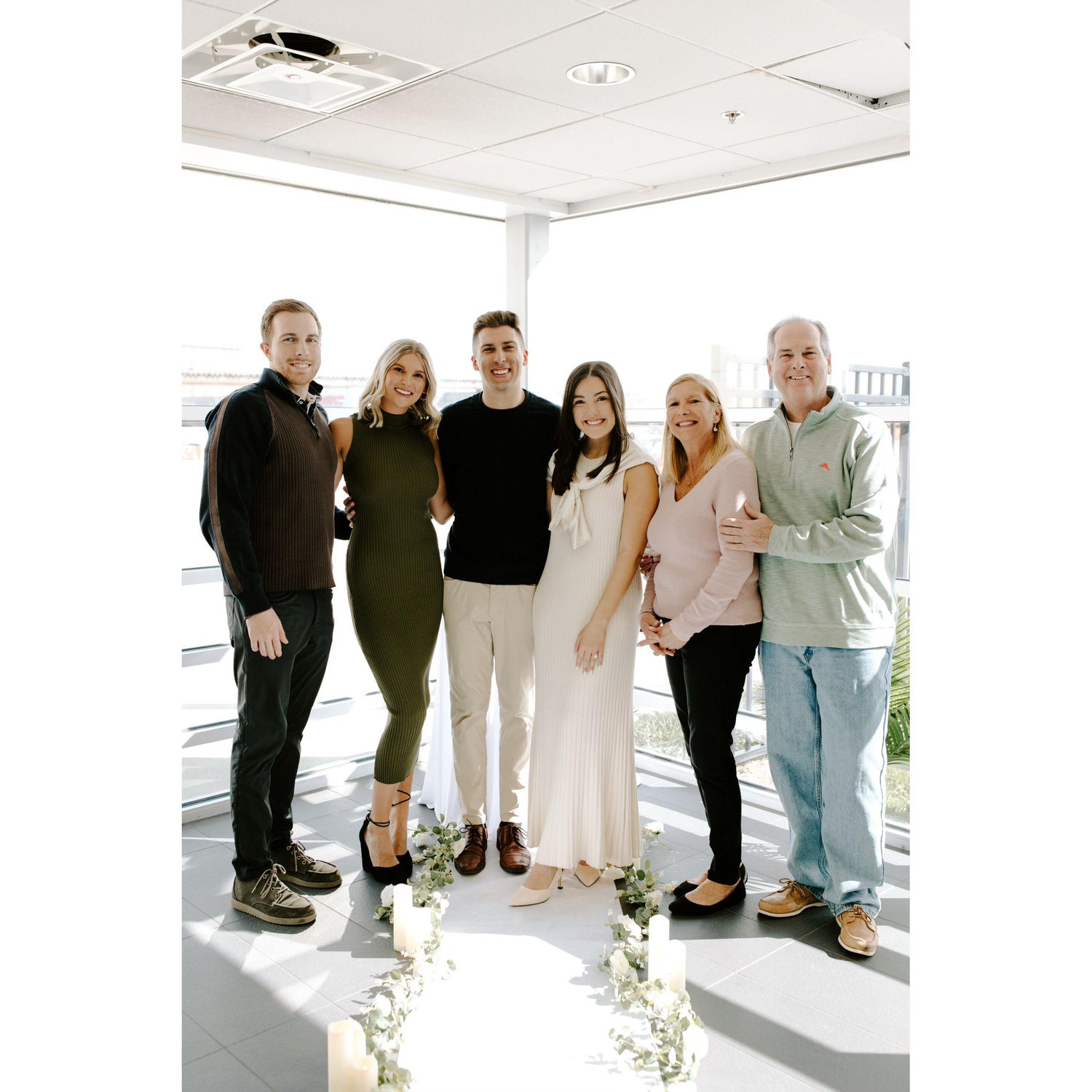 Celebrating our engagement with Jimmy's family