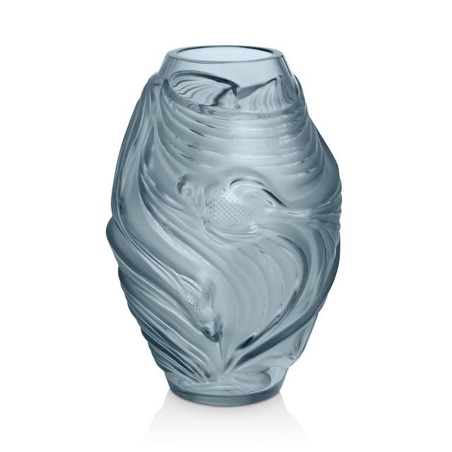 Lalique Poissons Combattants Vase