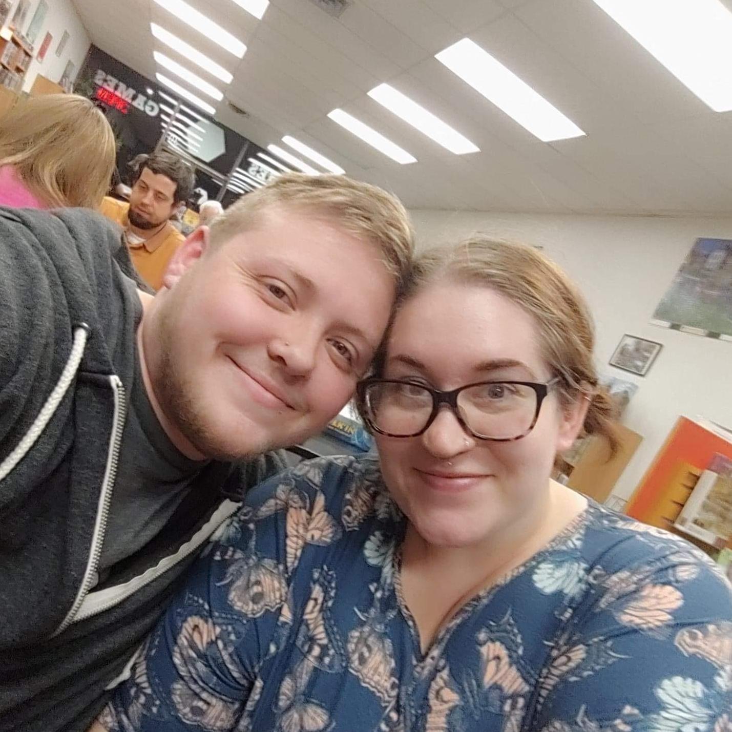 Us at Game Night (where we spent most of our Friday nights)