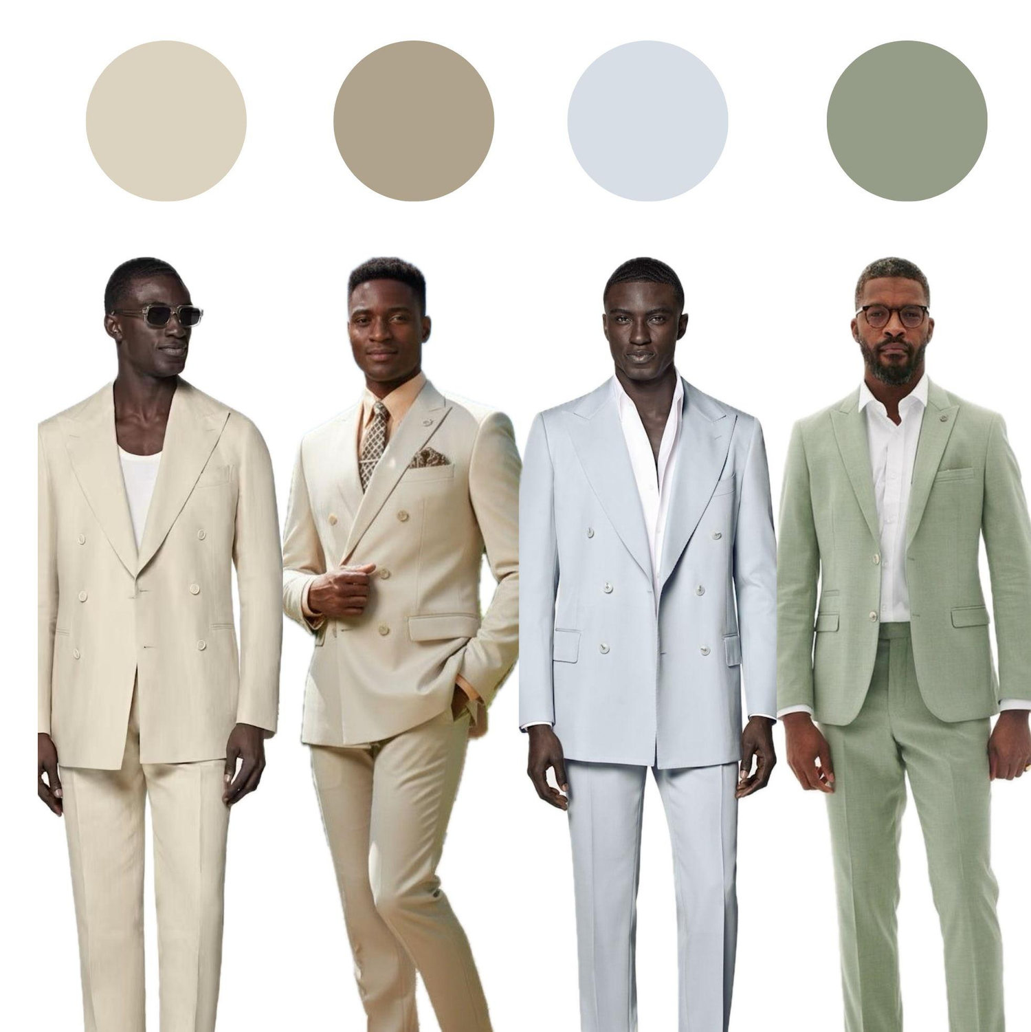 Go all out with pastel suits, or just the shirt and tie!