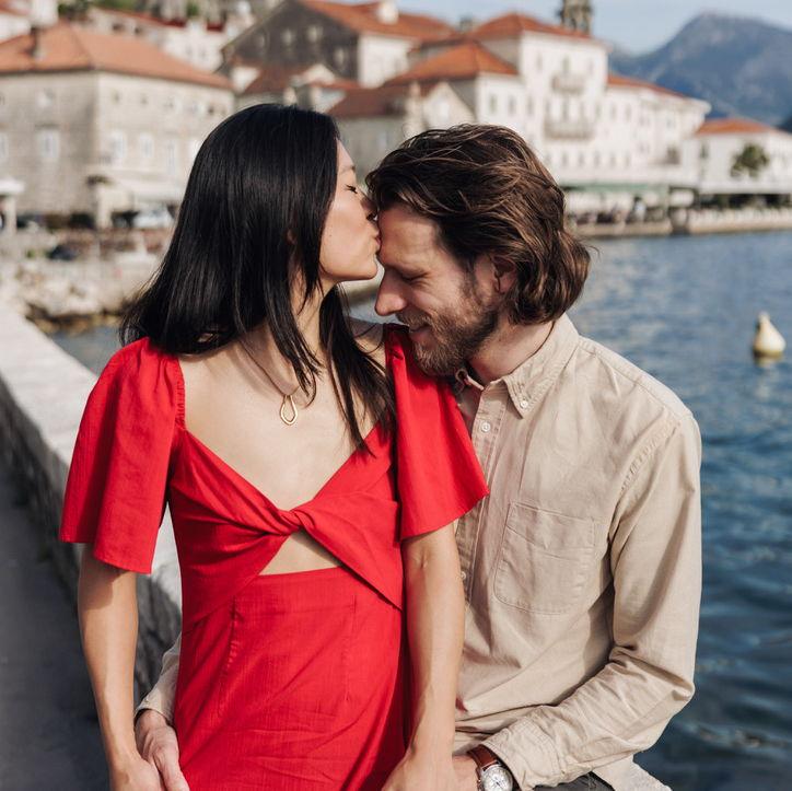 Our first ever photoshoot together, taken in Perast, Montenegro when we went wedding venue scouting