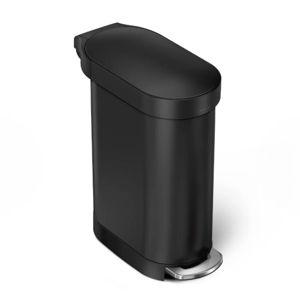 45L Slim Step Can with Liner Rim - 45L / BLACK