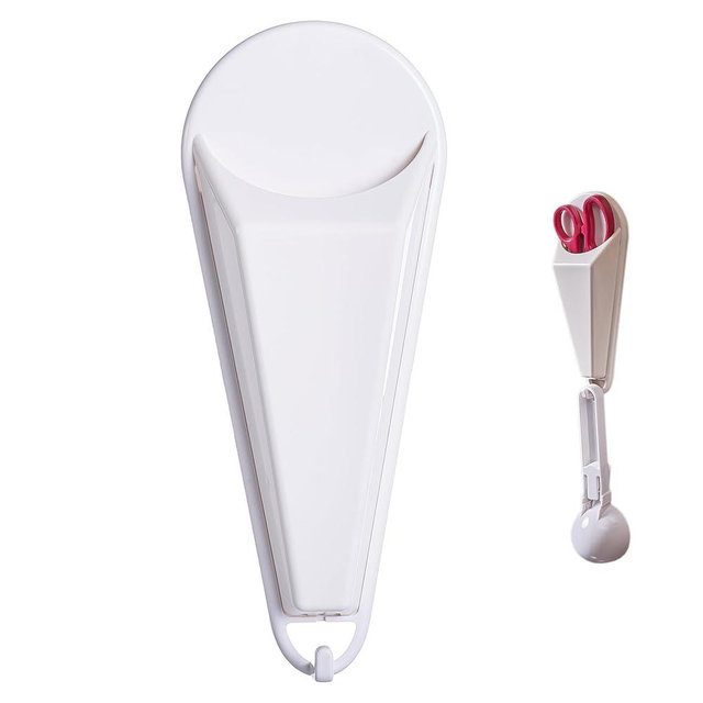 ZonaLQ Magnetic Scissor Holder for Kitchen & Office-Detachable with Drain Hole & Hooks, Storage Organizer for Large Kitchen Shears and Office Scissors,Stick to Fridge for Easy Storage with Magnet