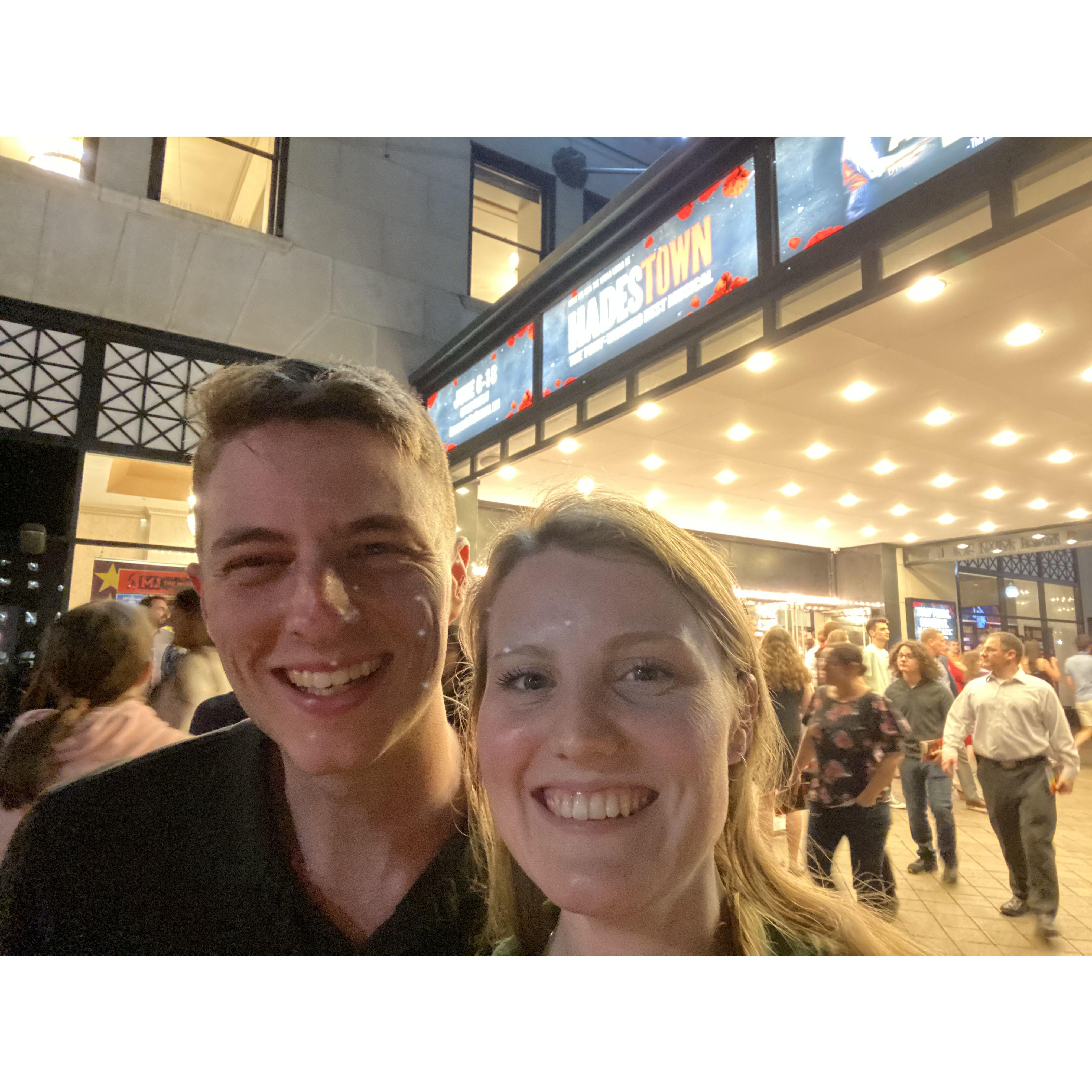 Impulsively bought tickets to a Broadway musical when I visited Caleb during his away rotation in VA