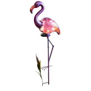 17 in. Solar Integrated LED Flamingo Pathway Stake Light