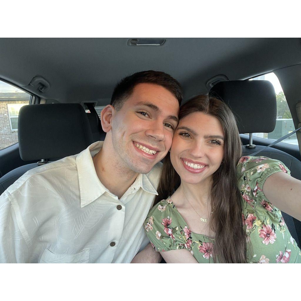 Date night after Seth moved to his first duty station before his first underway.