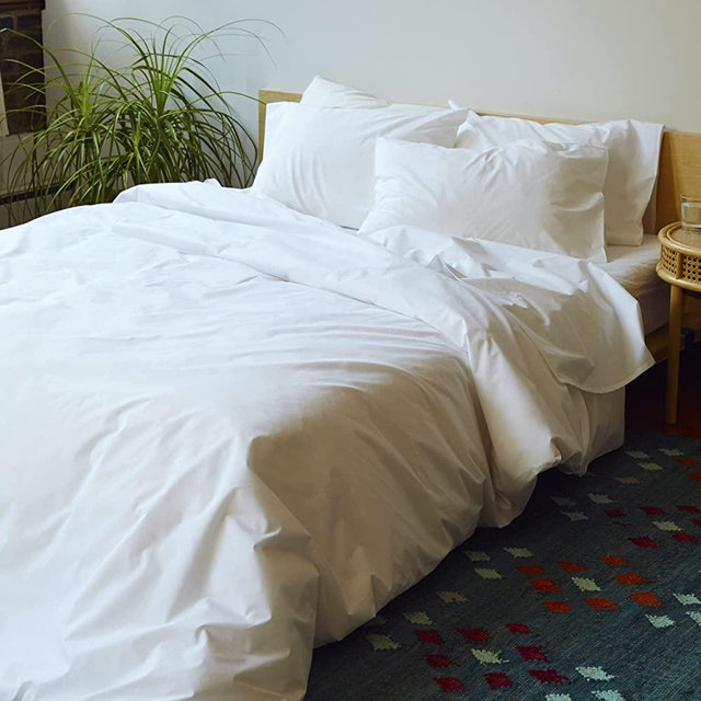 Brooklinen Luxe Duvet Cover for Twin/Twin XL Size Bed, Solid White (Extra-Long Corner Ties and Button Closure)