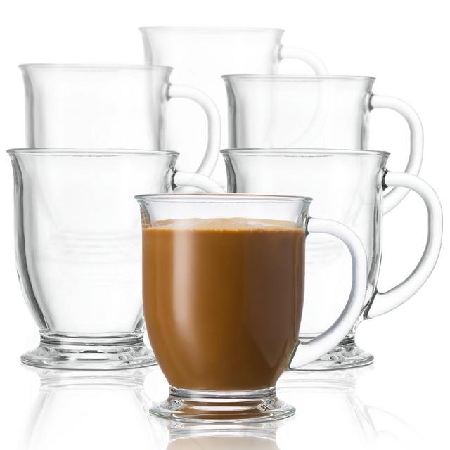 Glass Coffee Mugs, 15 Oz, Set Of 6 (Set of 6)