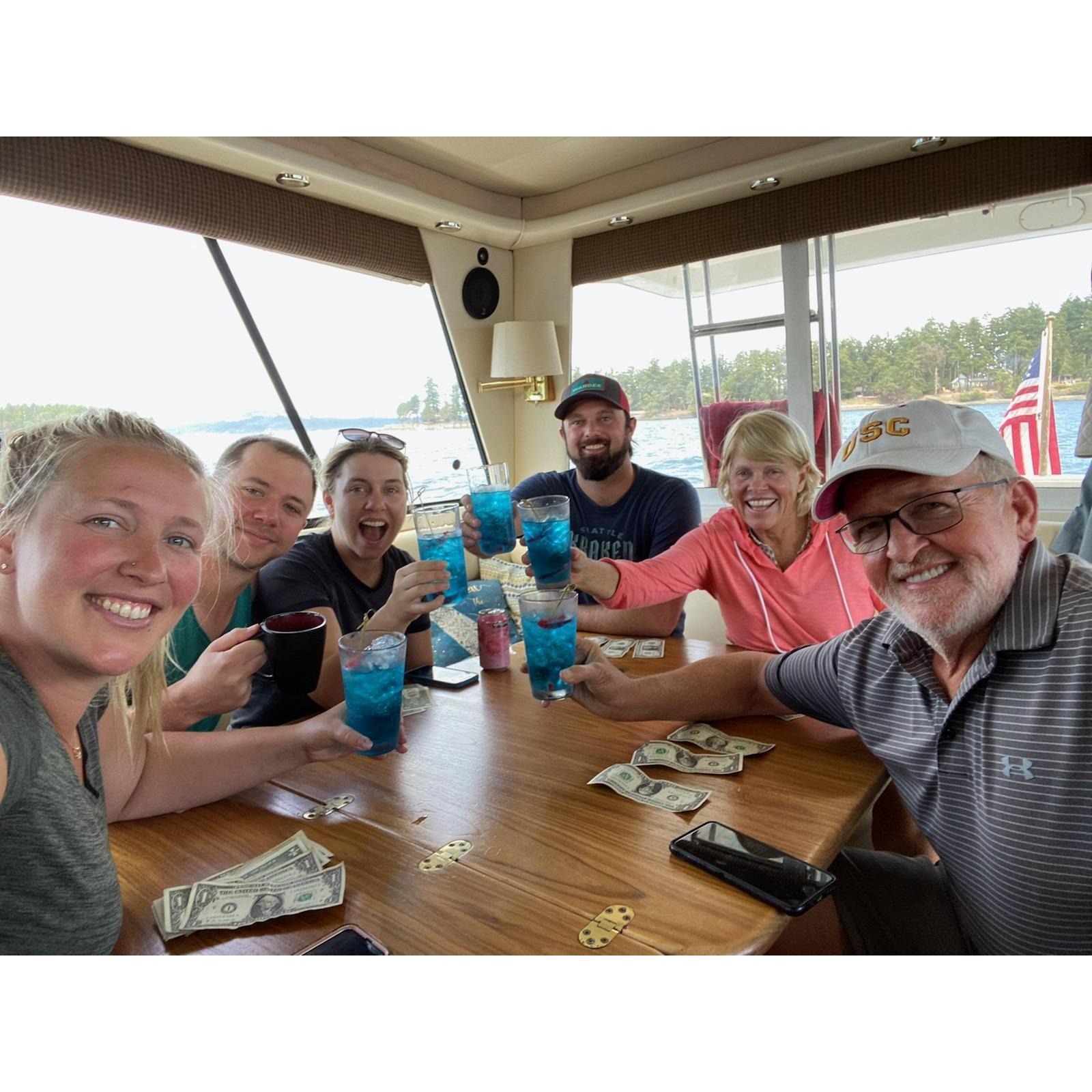 Spani Family blue drinks!