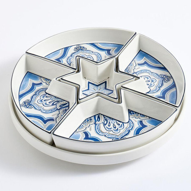 Hanukkah Medallion Lazy Susan - Blue